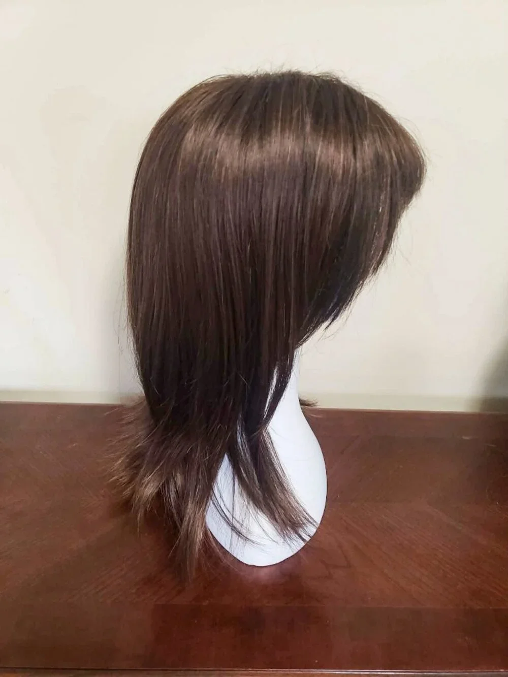 RENE of PARIS LAINE Wig - Long Synthetic w/ bangs added - Ginger Brown - EUC